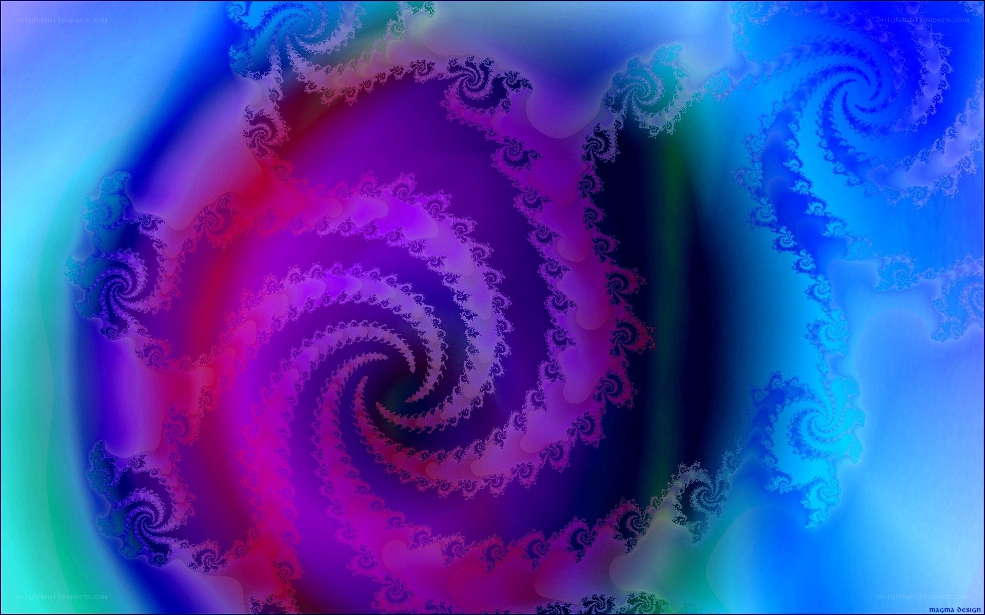 vibrant fractal spiral pattern