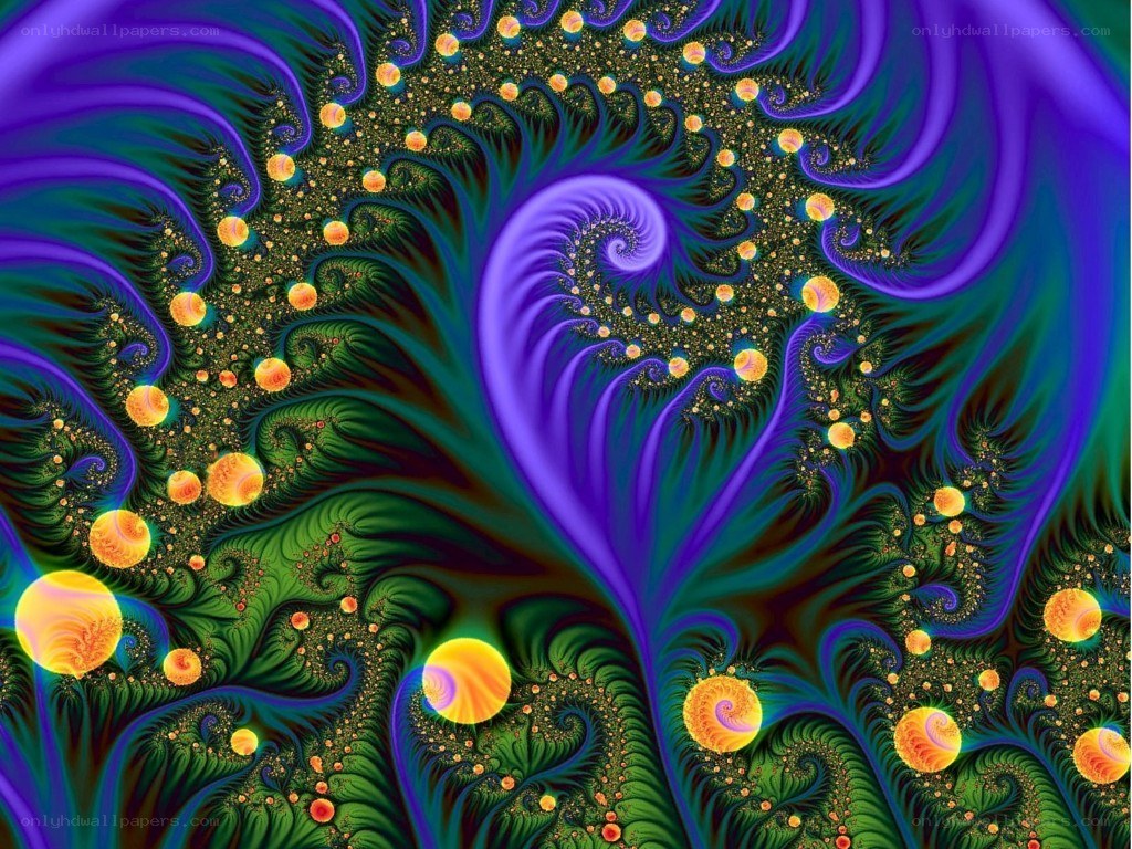 vibrant fractal spiral pattern