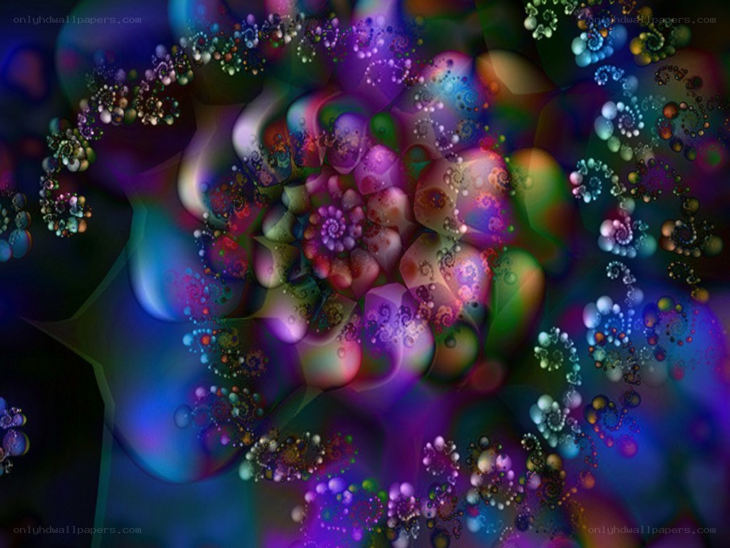 vibrant fractal spiral pattern