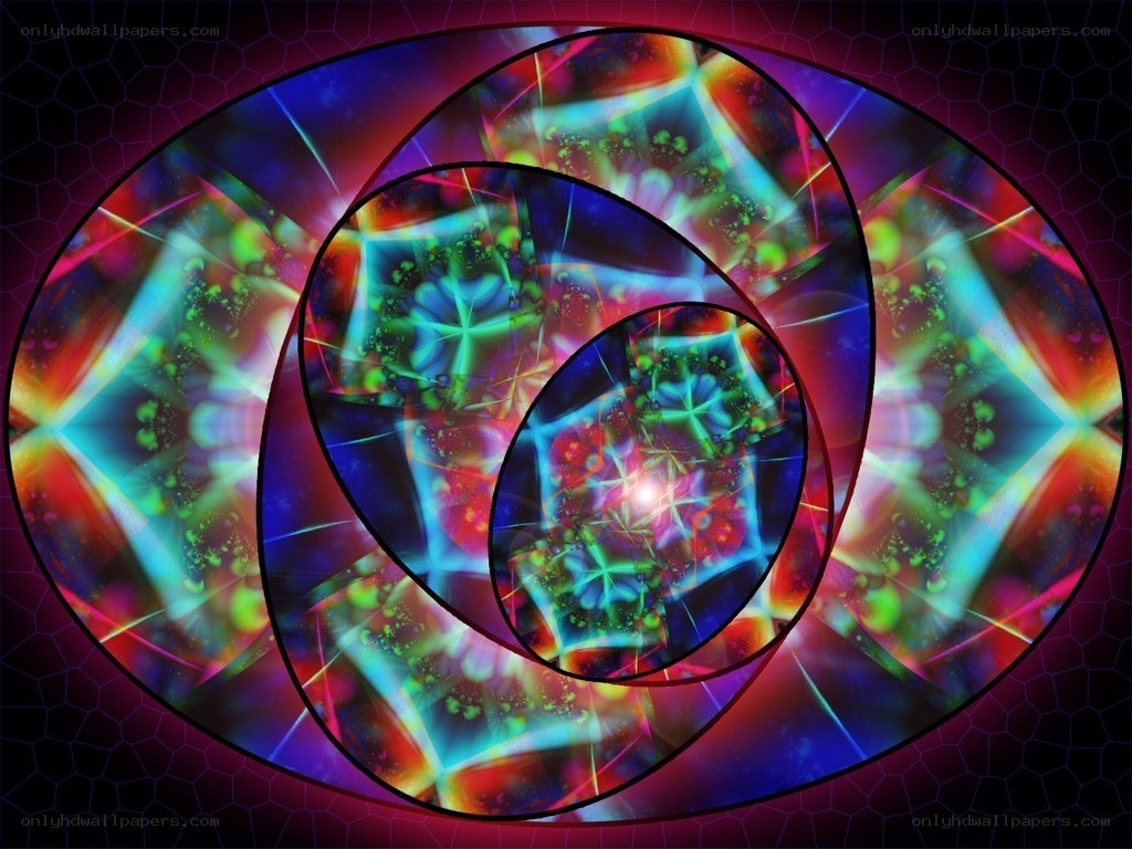 vibrant fractal spiral pattern