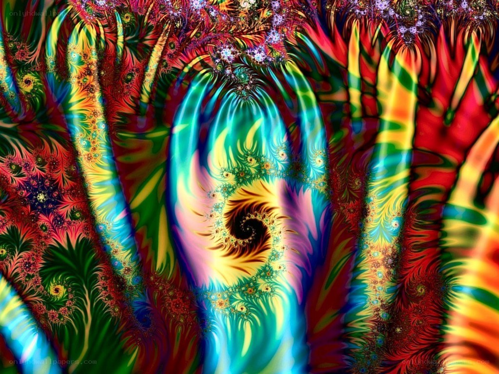 vibrant fractal spiral pattern