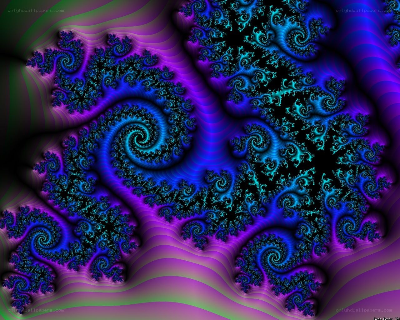 vibrant fractal spiral pattern