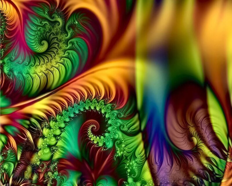 vibrant fractal spiral pattern