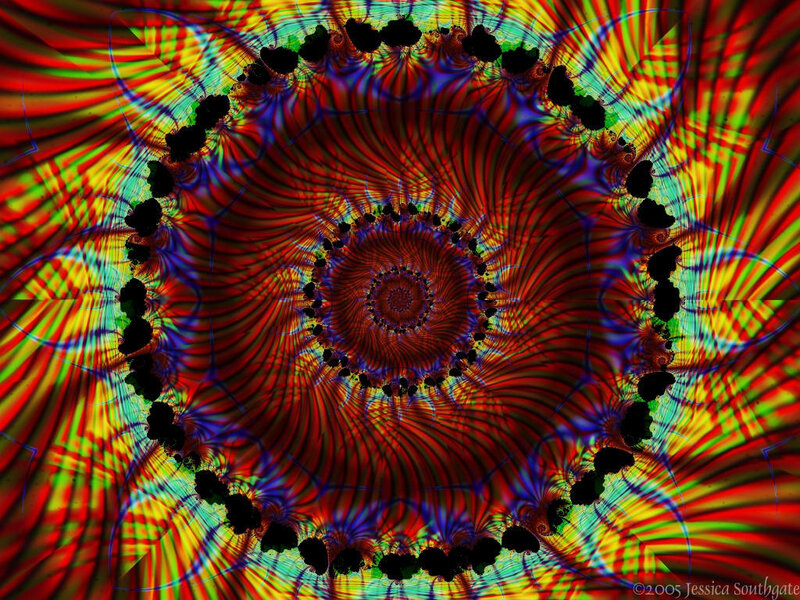 vibrant fractal spiral pattern