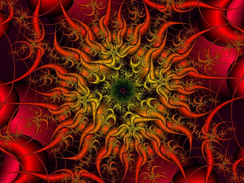 vibrant fractal spiral pattern