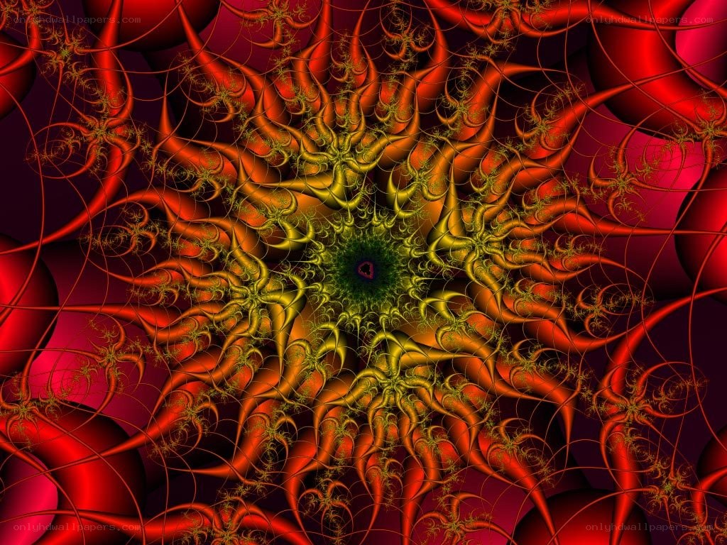 vibrant fractal spiral pattern