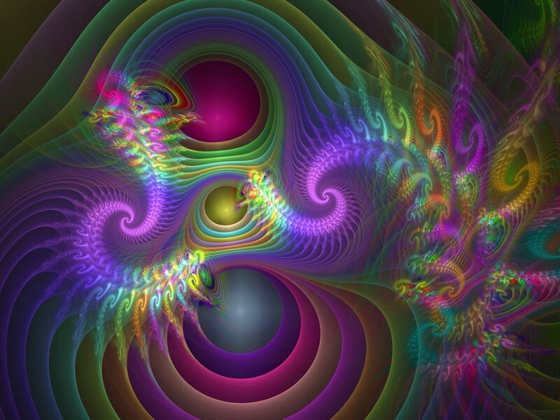 vibrant fractal spiral patterns