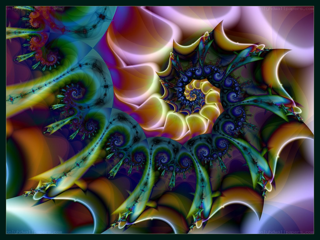 vibrant fractal spiral patterns
