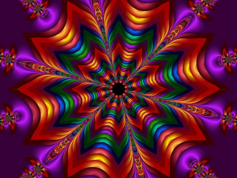 vibrant fractal star pattern