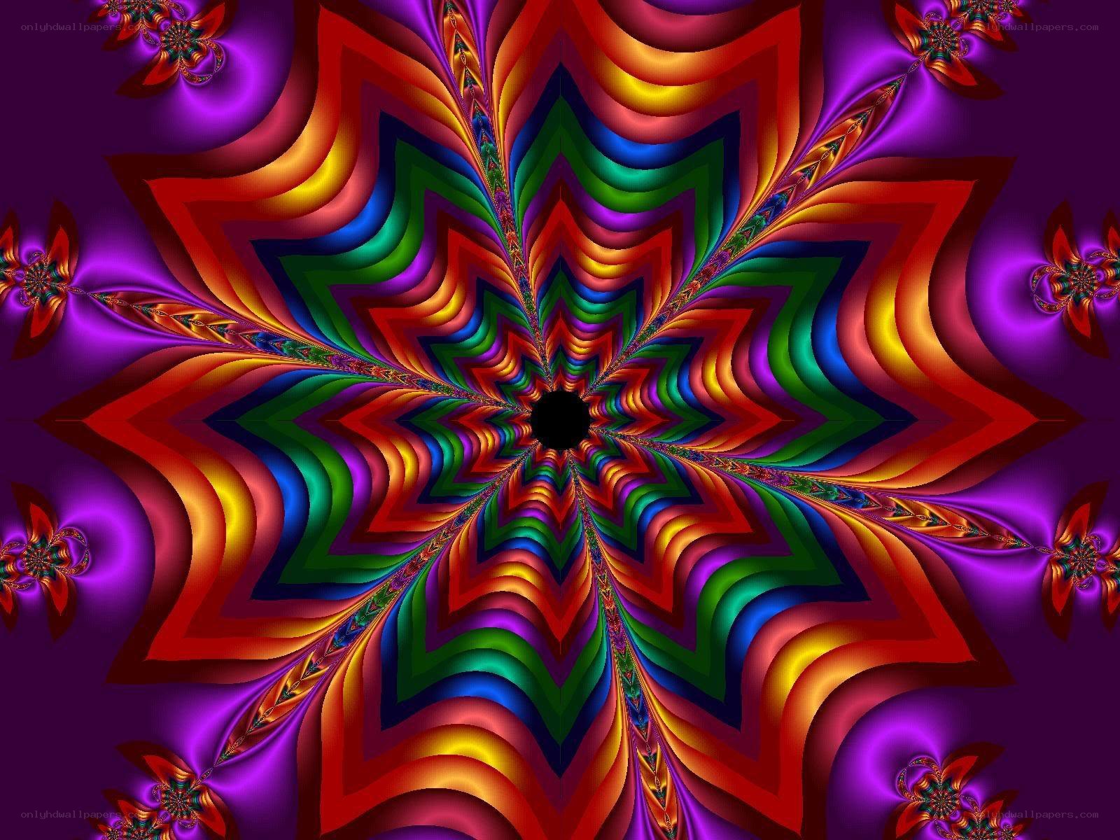 vibrant fractal star pattern
