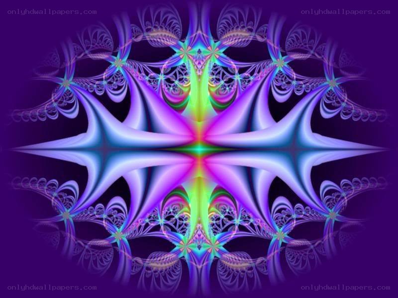 vibrant fractal star pattern