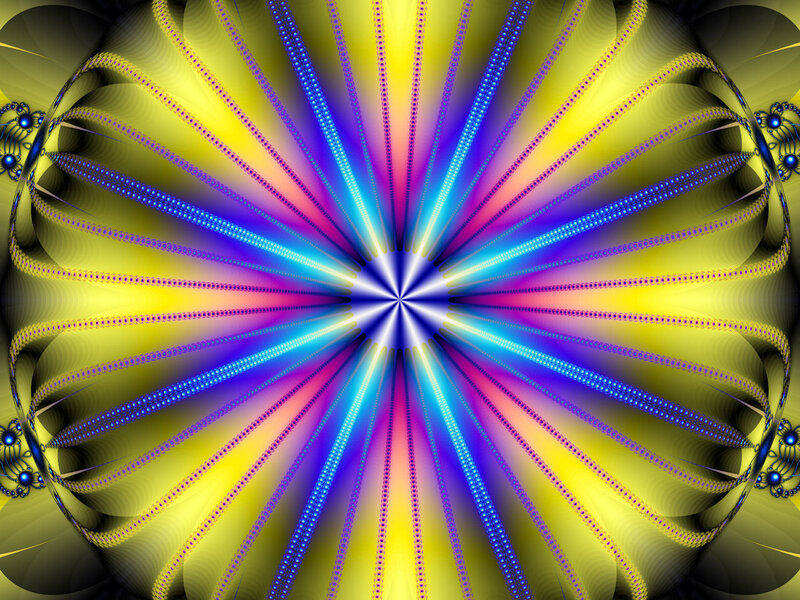 vibrant fractal starburst