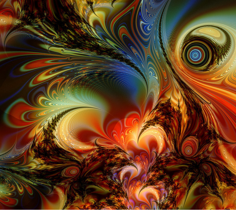 vibrant fractal swirls