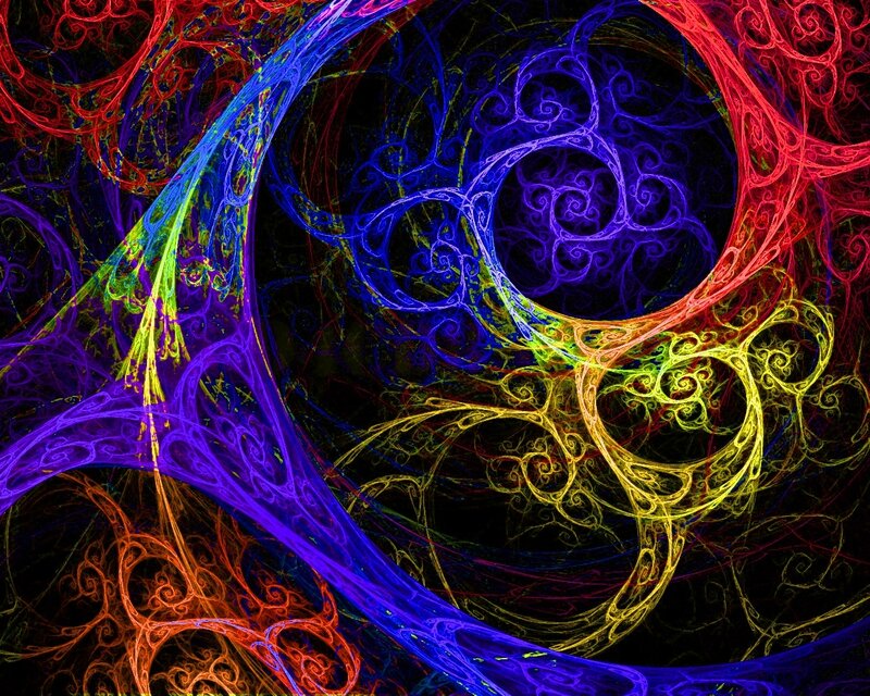 vibrant fractal swirls
