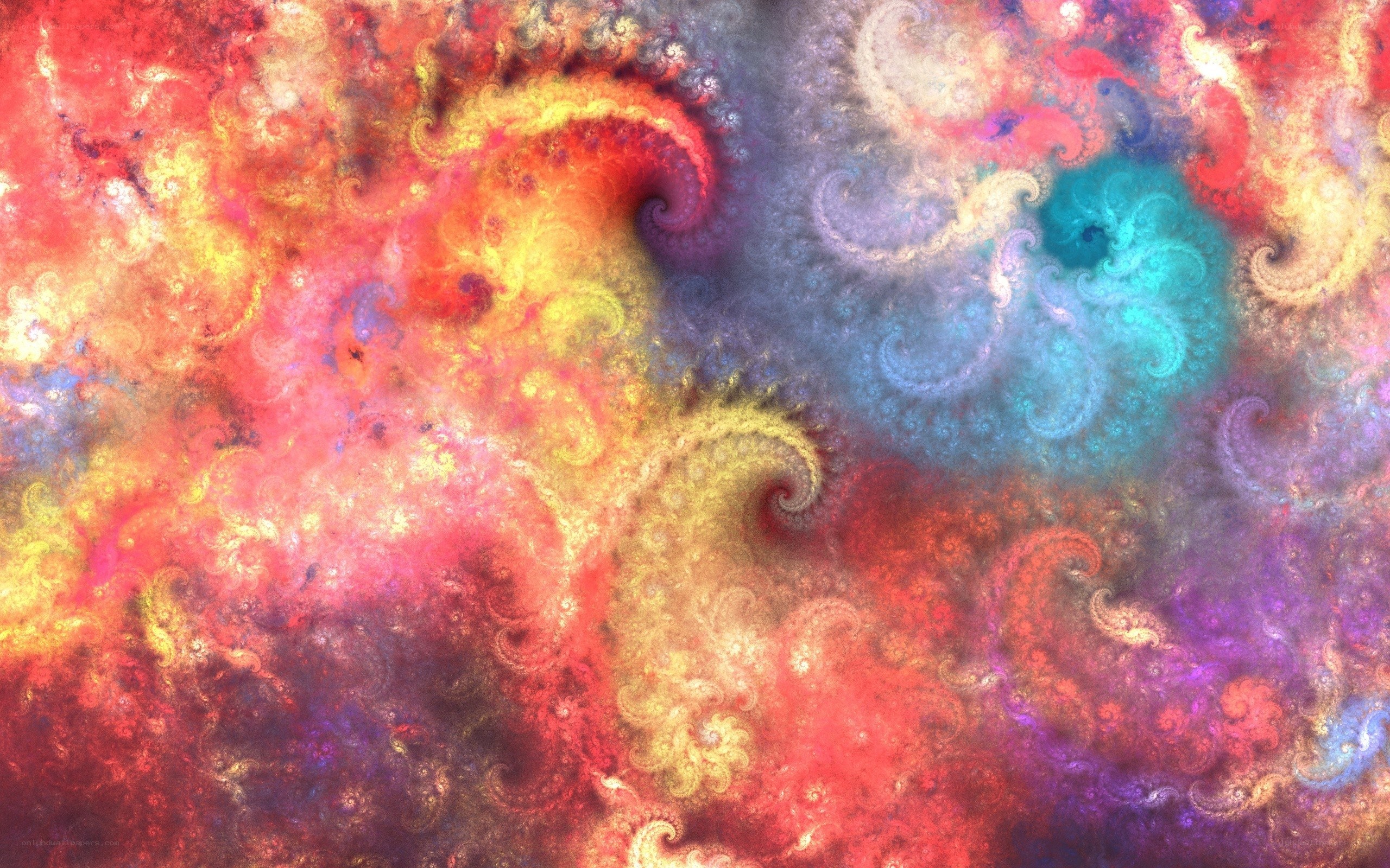 vibrant fractal swirls