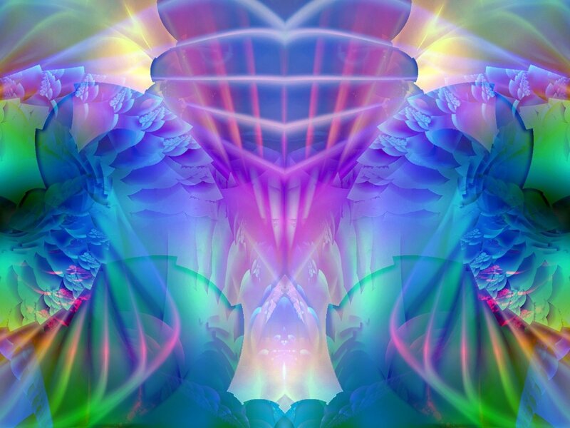 vibrant fractal symmetrical design