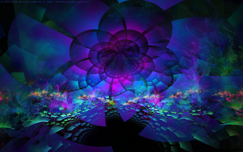 vibrant fractal tunnel