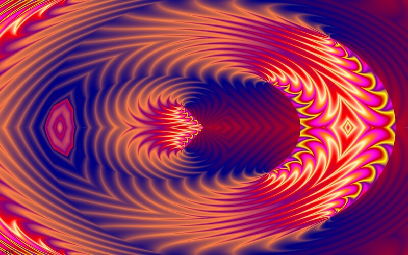 vibrant fractal tunnel