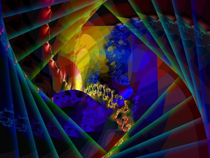 vibrant fractal tunnel