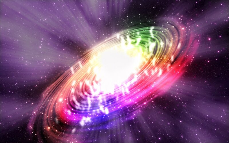 vibrant galaxy in space