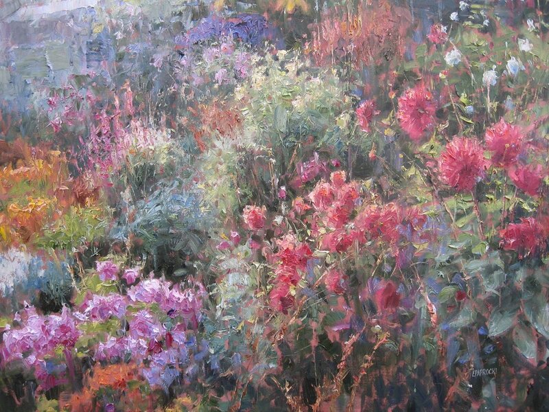 Vibrant garden of flowers