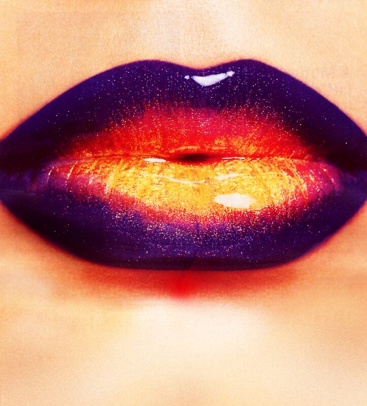 vibrant glitter lips