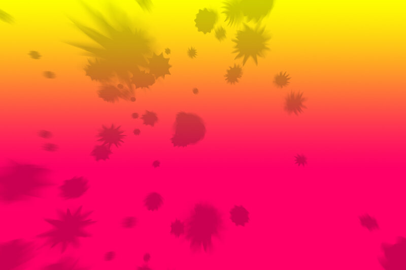 vibrant gradient with abstract shapes