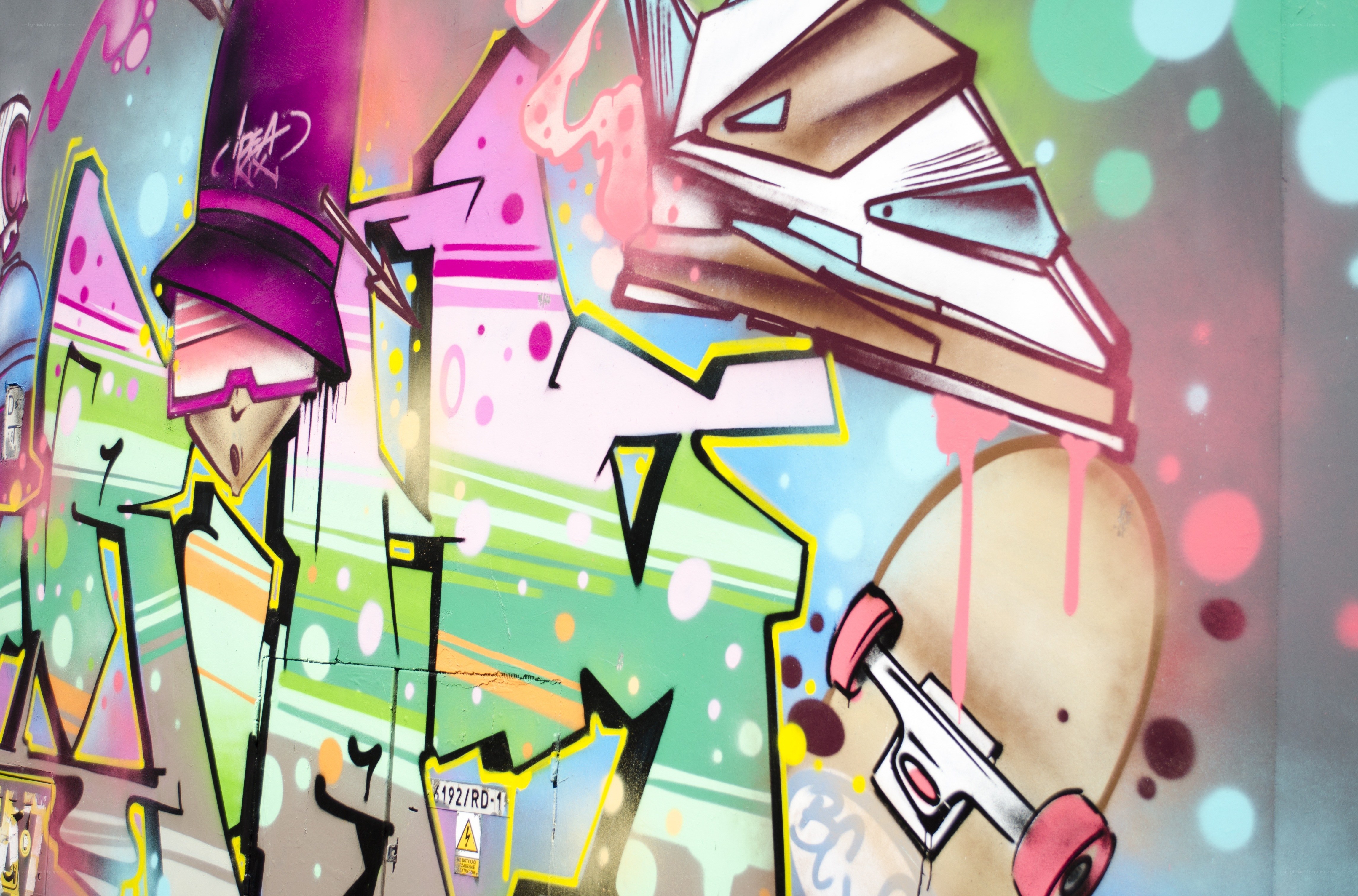 vibrant graffiti art mural