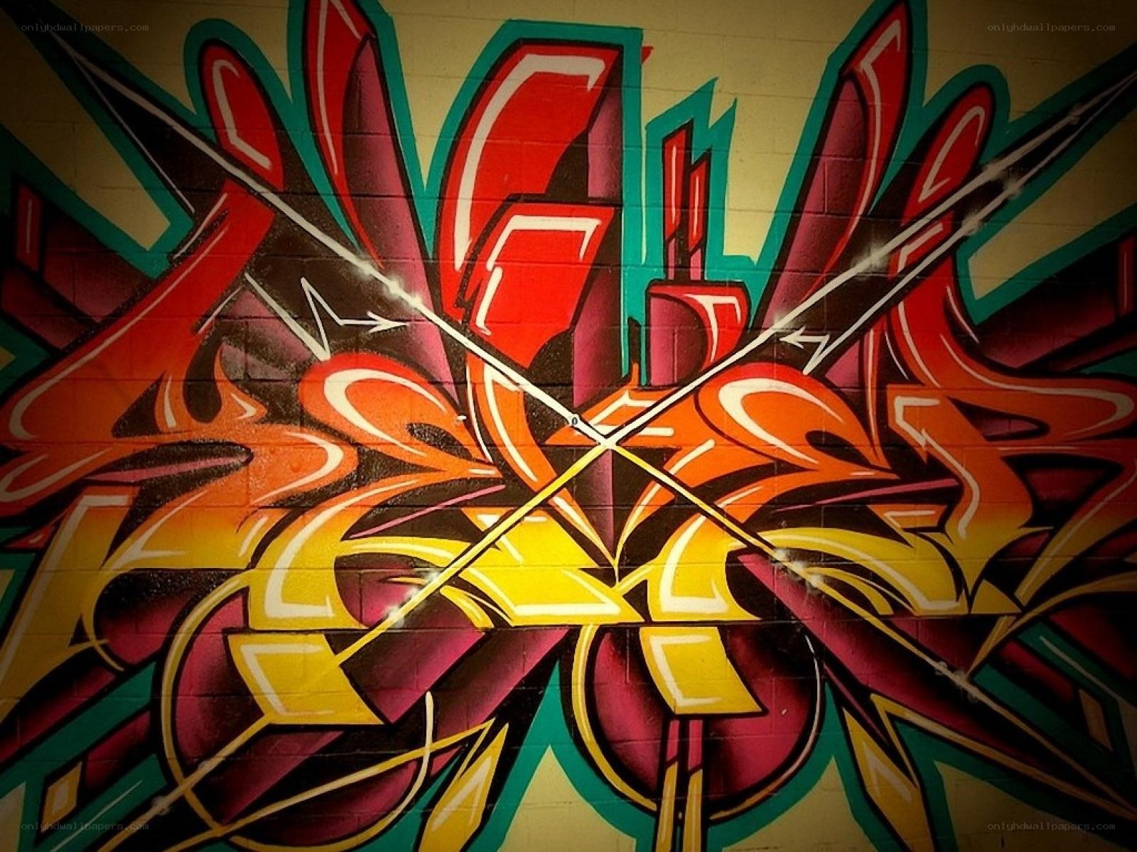 vibrant graffiti art on brick wall