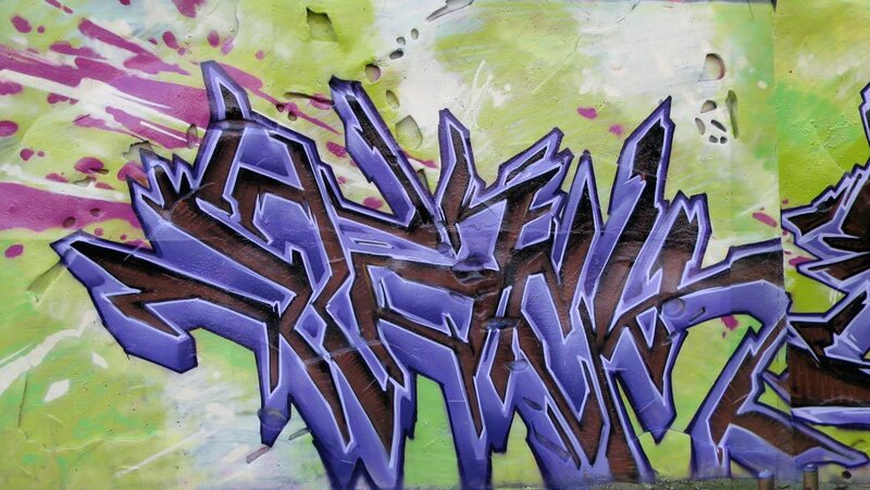 vibrant graffiti art on wall