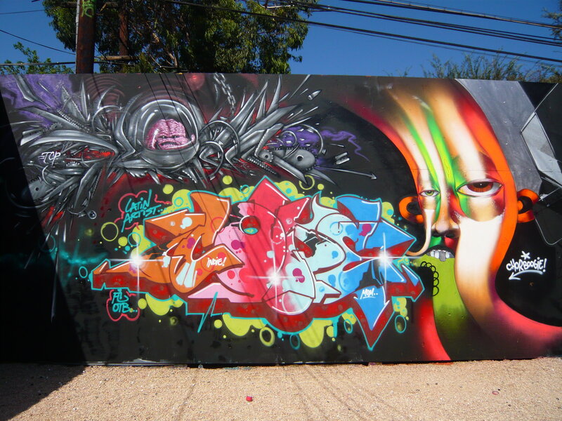 vibrant graffiti mural