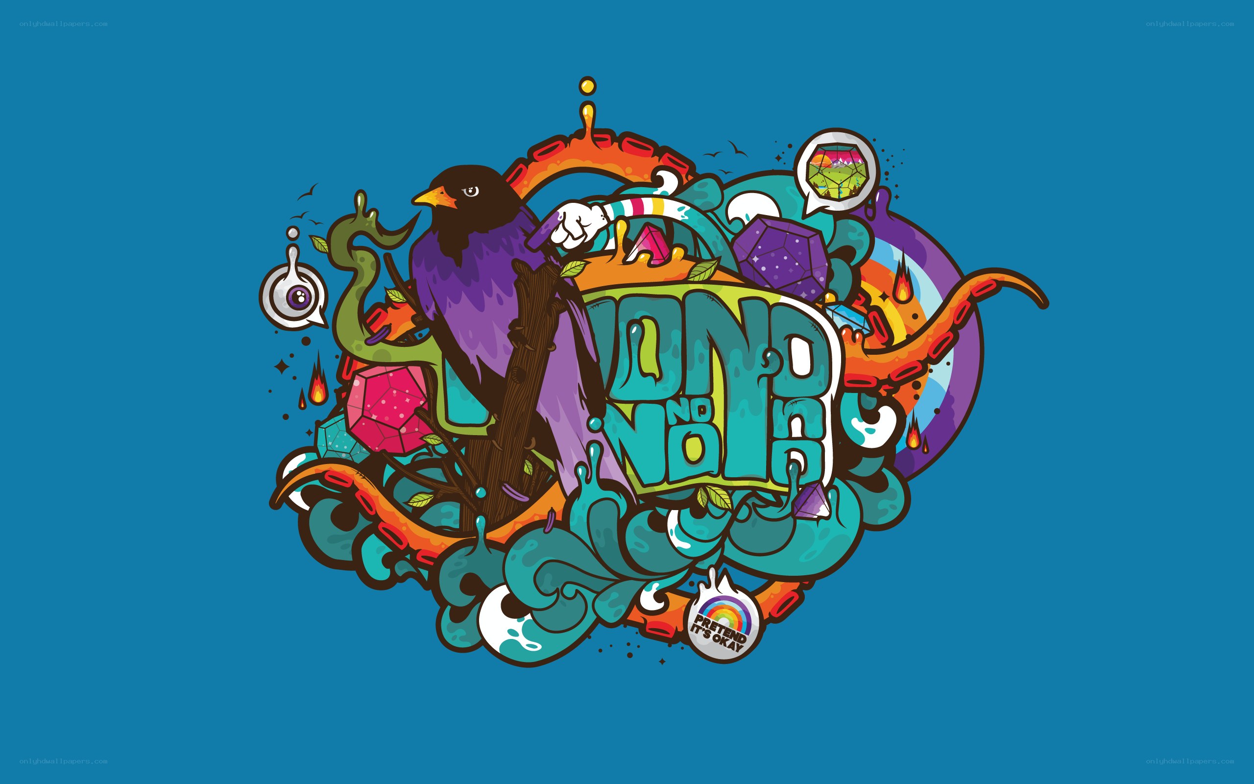 vibrant graphic design illustration