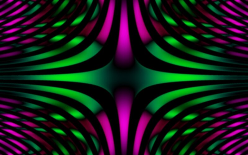 vibrant green and purple fractal pattern