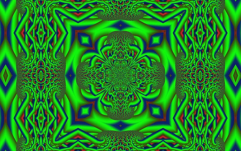vibrant green fractal pattern