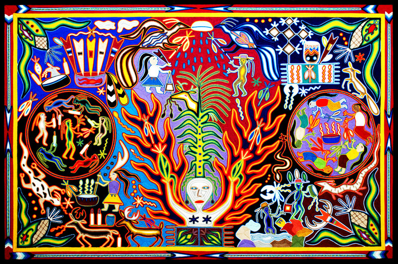 Vibrant indigenous textile art