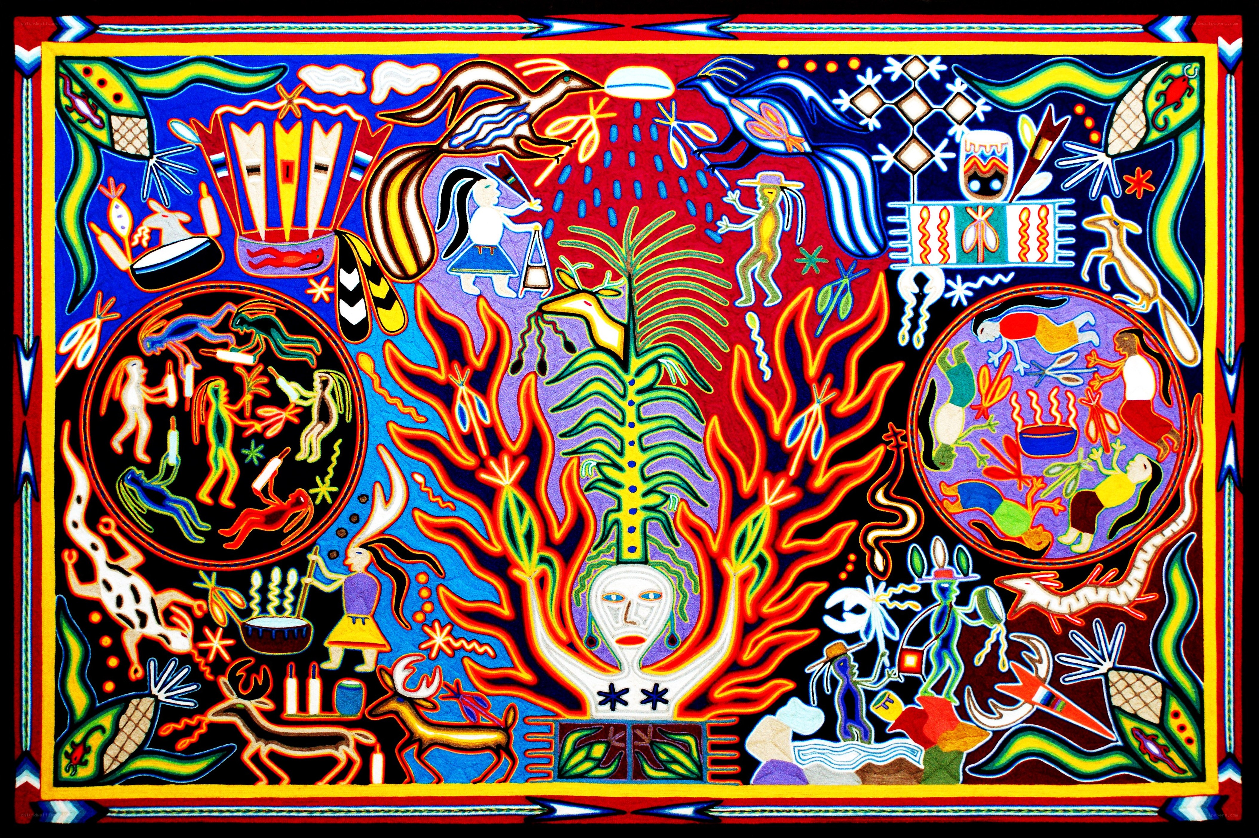 Vibrant indigenous textile art