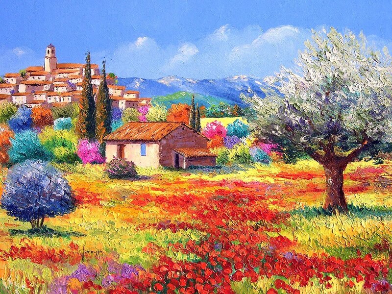 Vibrant Italian countryside