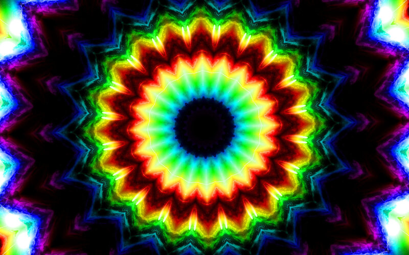 vibrant kaleidoscopic mandala