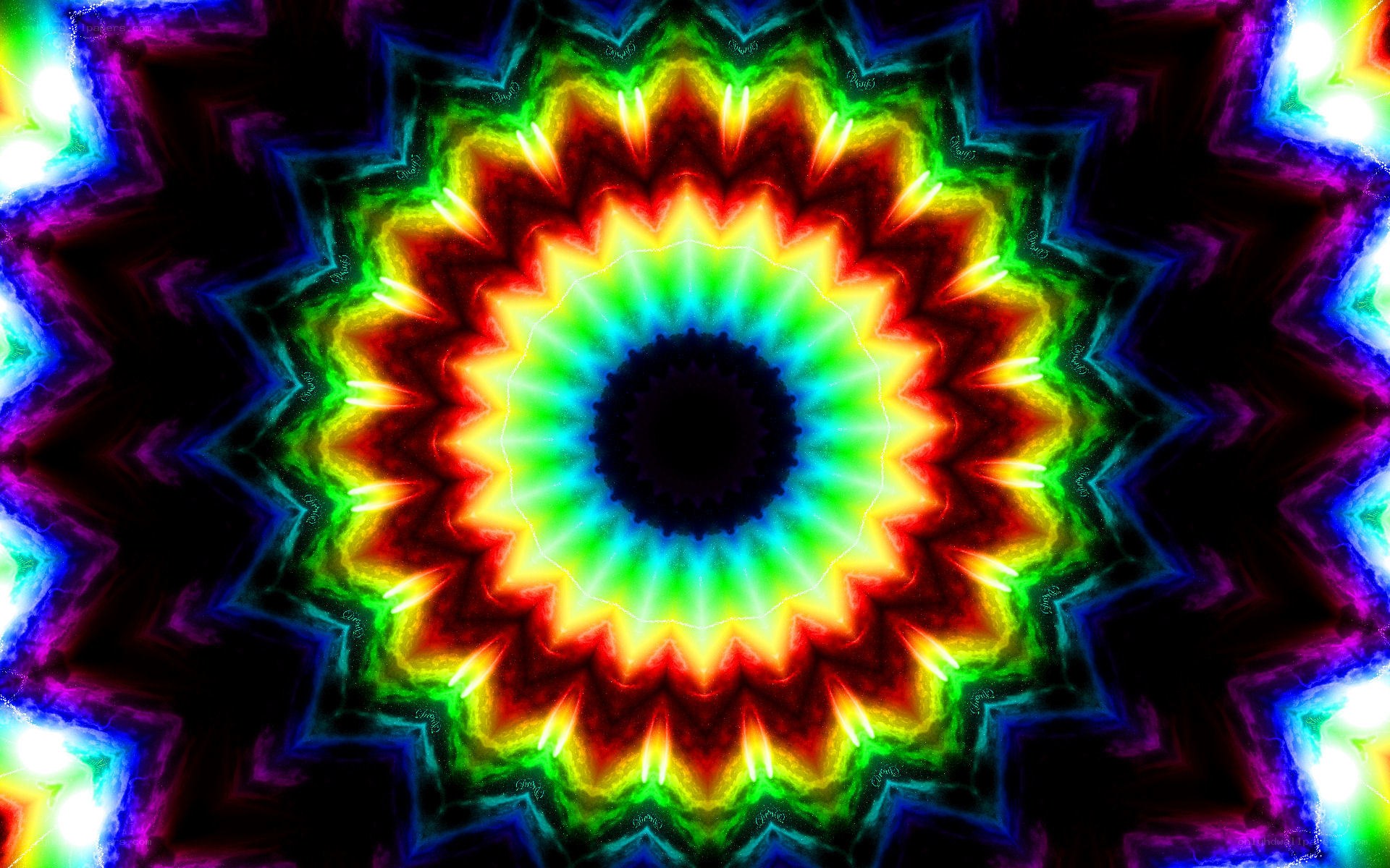 vibrant kaleidoscopic mandala