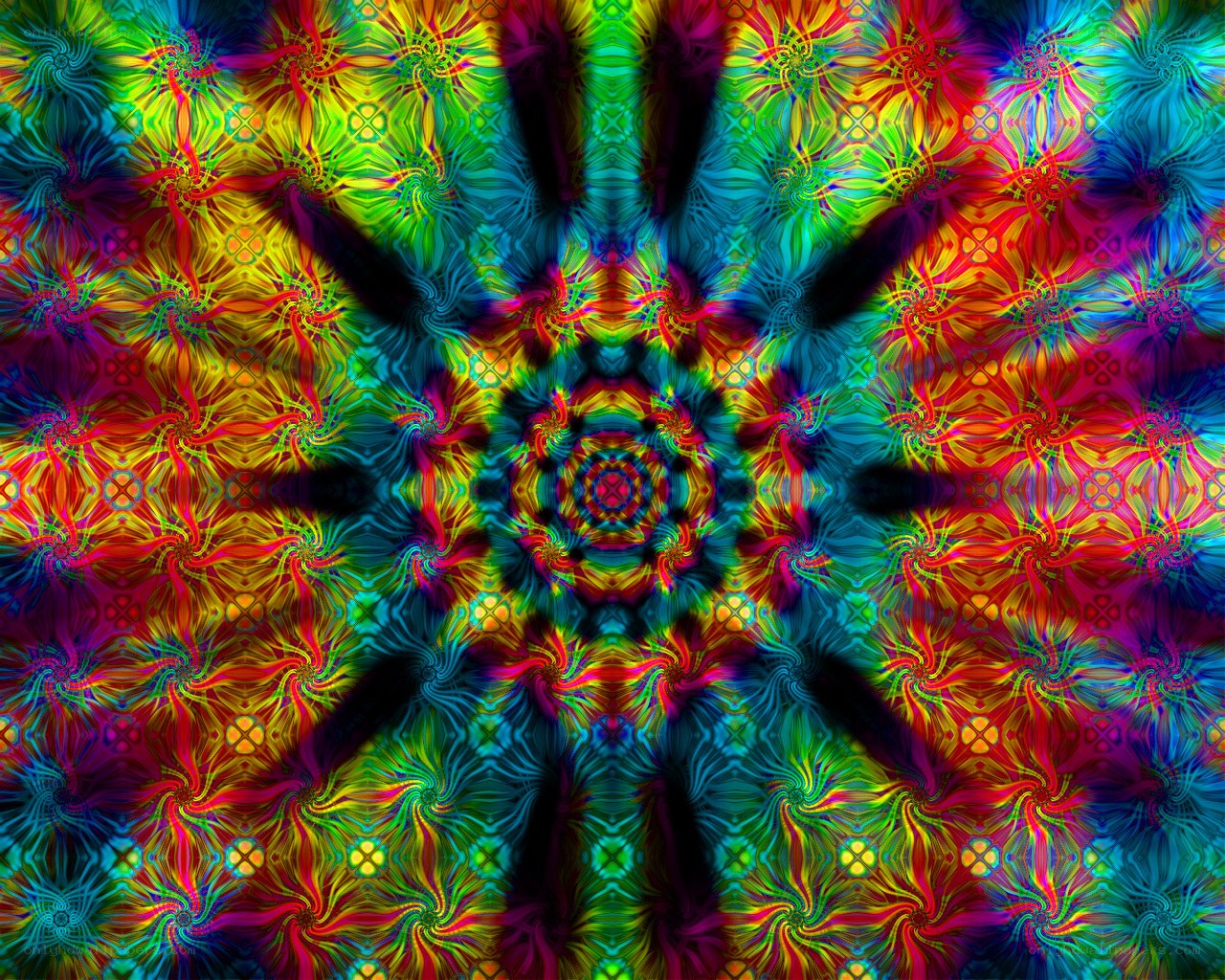 vibrant kaleidoscopic pattern