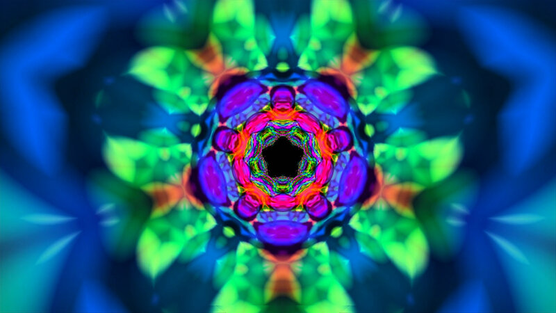 vibrant kaleidoscopic pattern