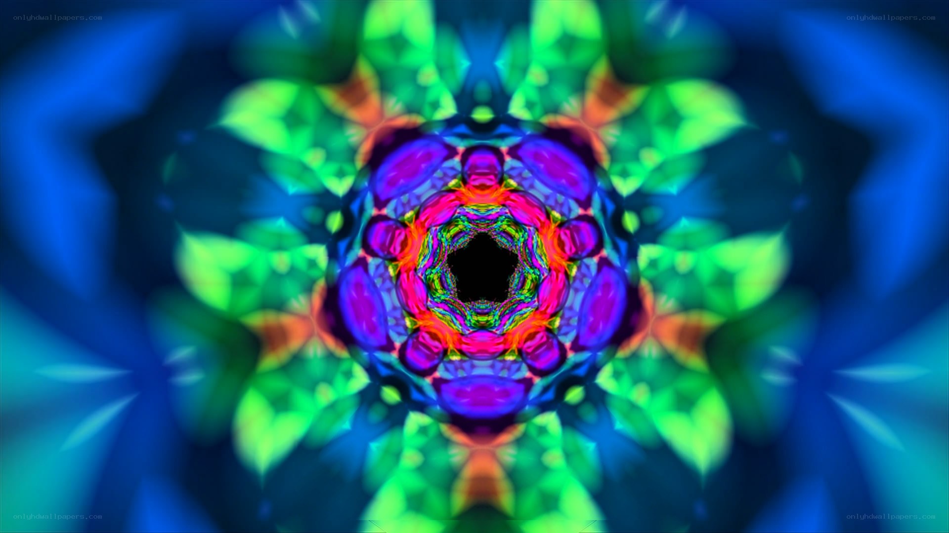 vibrant kaleidoscopic pattern