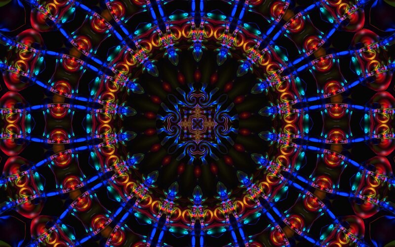 vibrant kaleidoscopic pattern