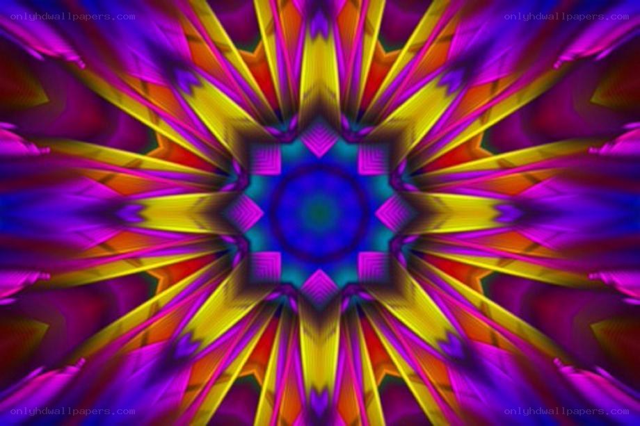 vibrant kaleidoscopic star pattern