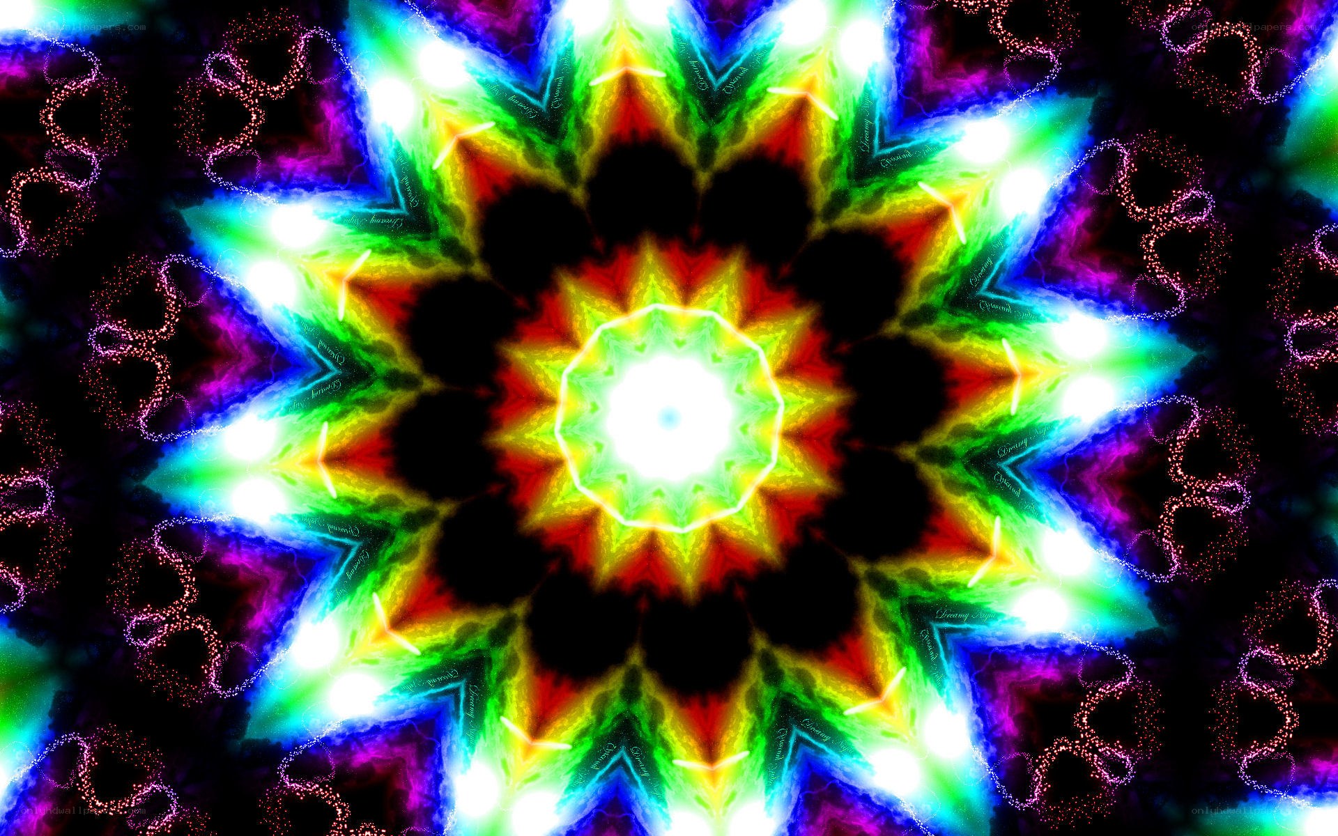 vibrant kaleidoscopic star pattern