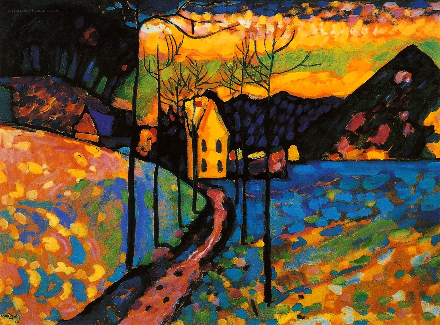 Vibrant landscape painting