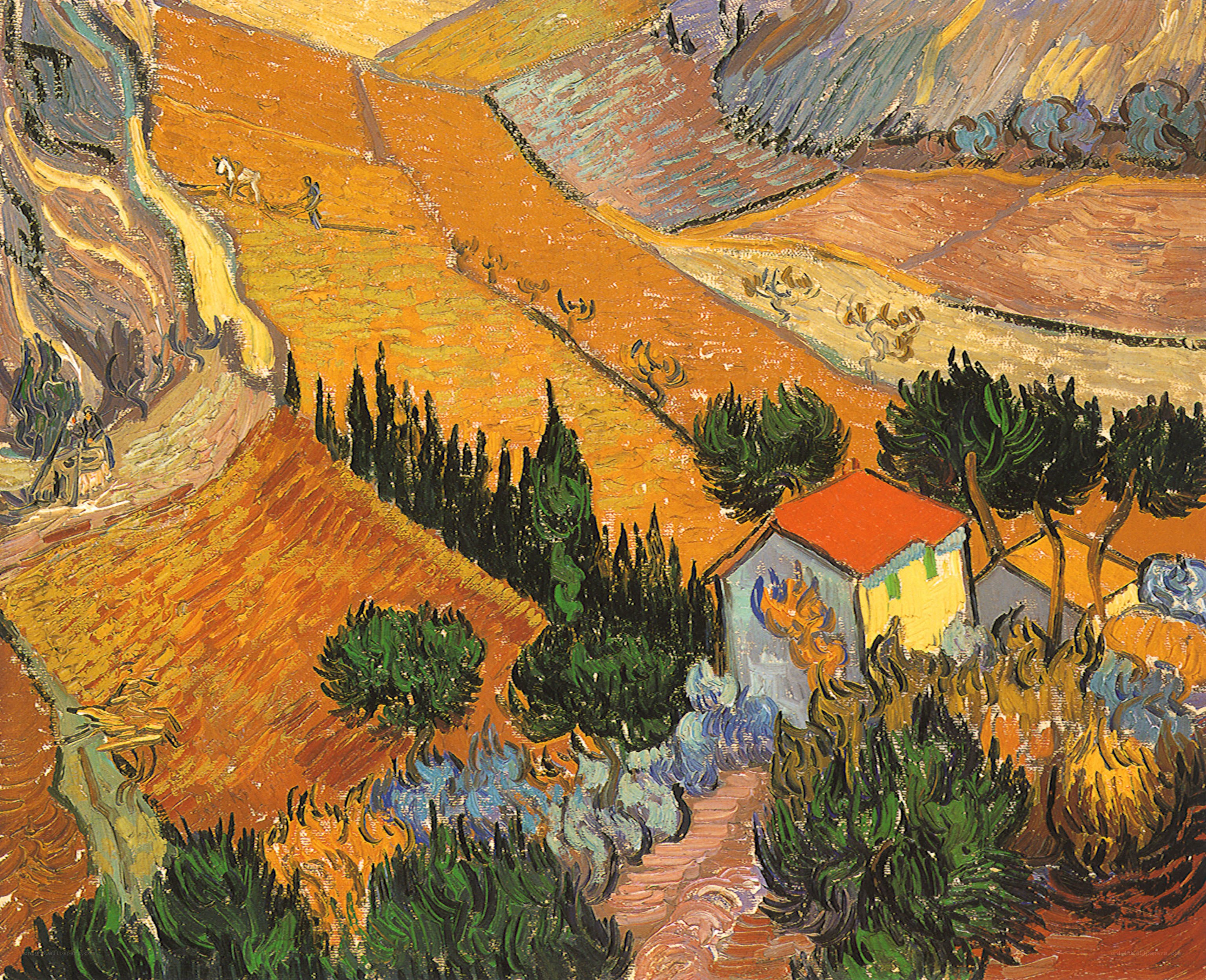 Vibrant landscape painting