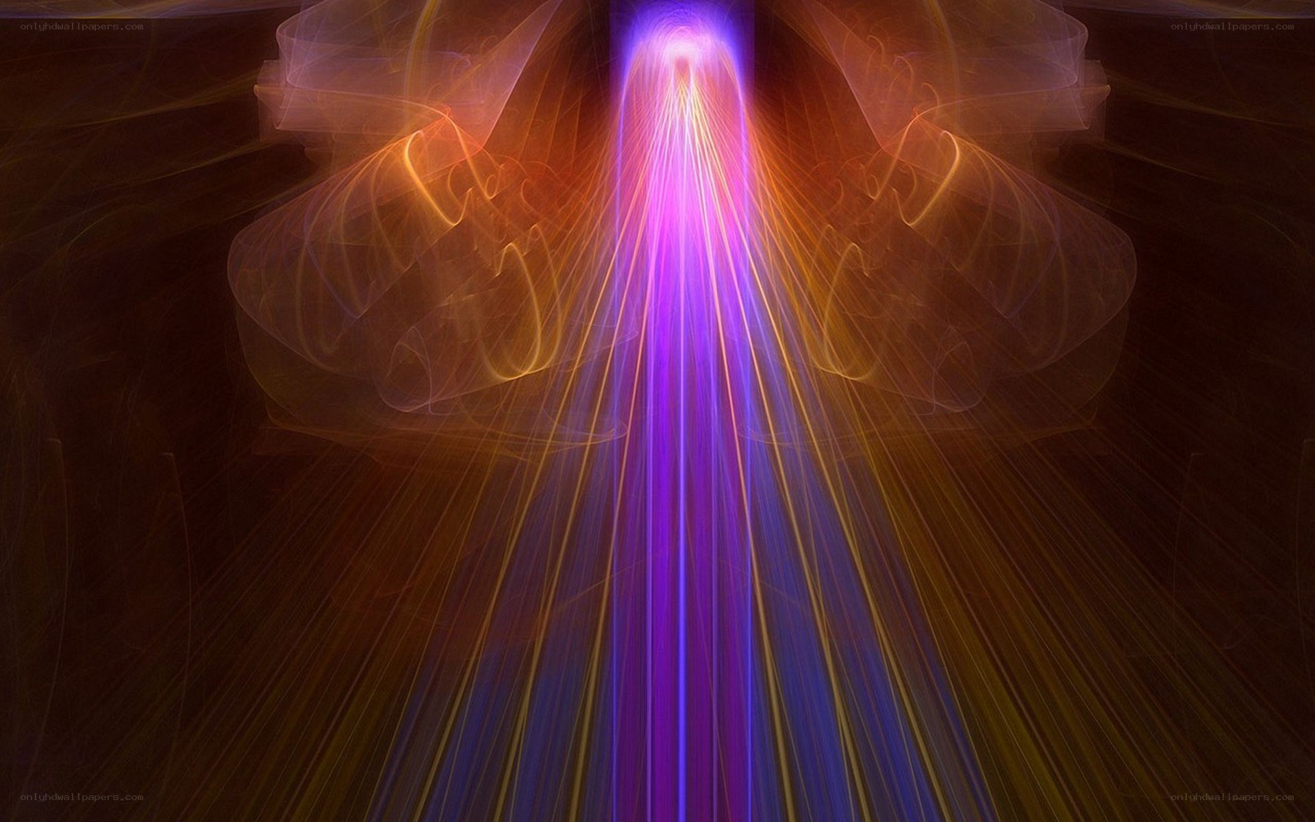 vibrant light beam fractal