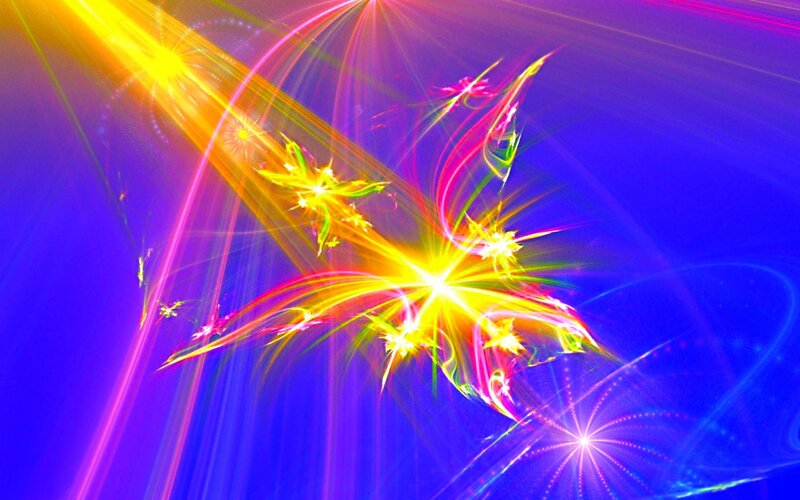 vibrant light burst fractal