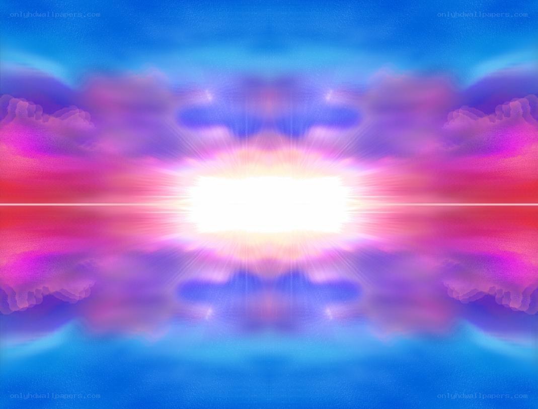 vibrant light burst in sky